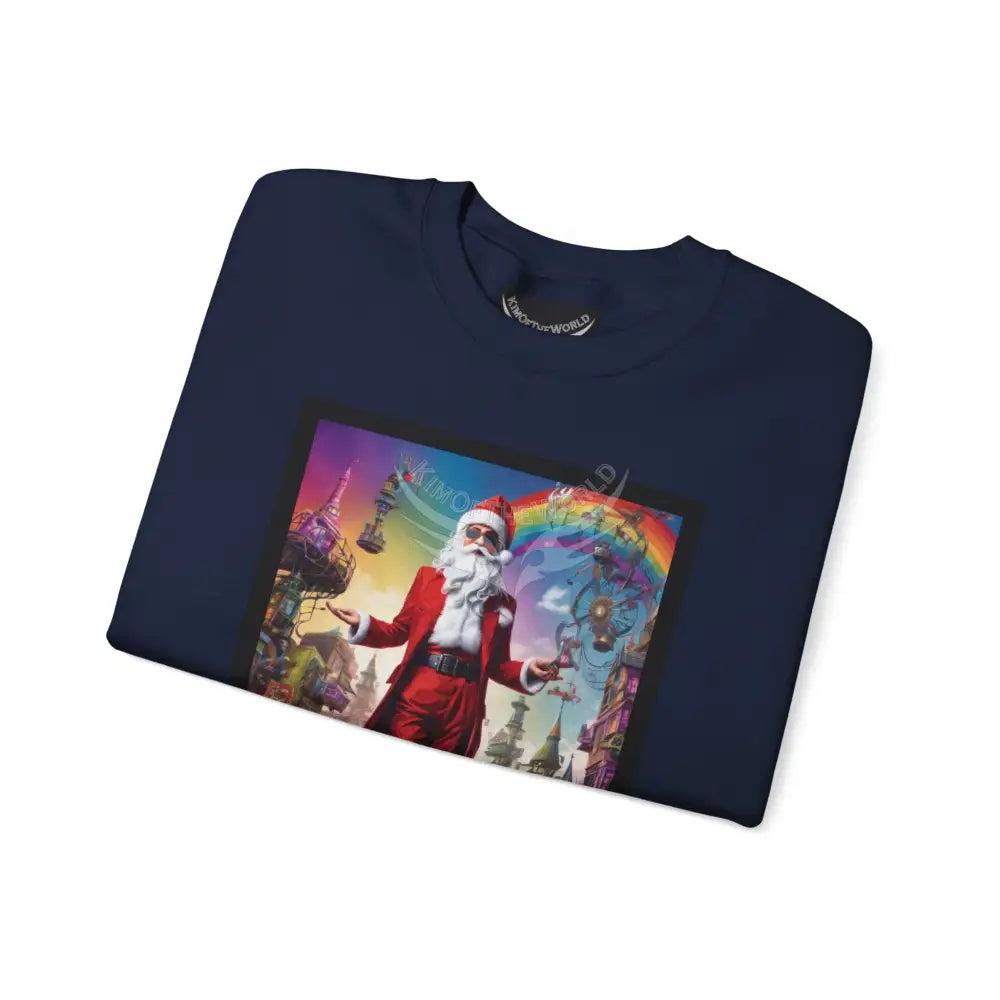 Giant Christmas Santa Fantasy Signature Design Sweatshirt — Tall Giantess Fetish Art Crewneck Sweatshirt