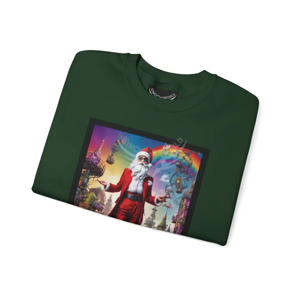 Giant Christmas Santa Fantasy Signature Design Sweatshirt — Tall Giantess Fetish Art Crewneck Sweatshirt