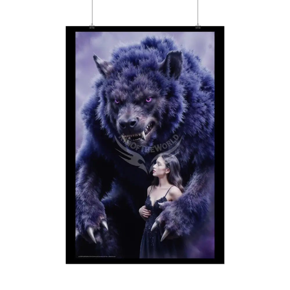 Giant Creature 7 Lady Poster — Colorful Rolled Art Print Poster