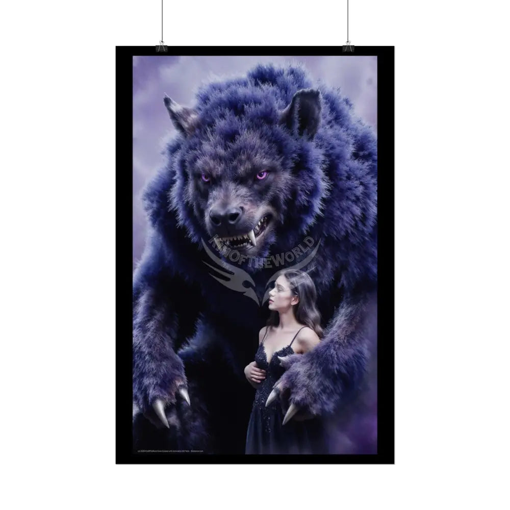 Giant Creature 7 Lady Poster — Colorful Rolled Art Print Poster