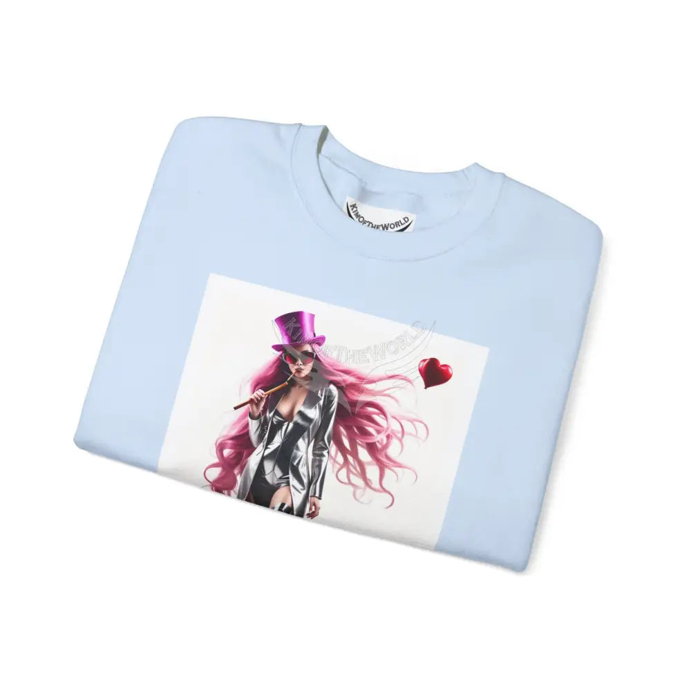 Giant Girlfriend Fantasy Signature Design Sweatshirt — Tall Giantess Fetish Art Crewneck Sweatshirt