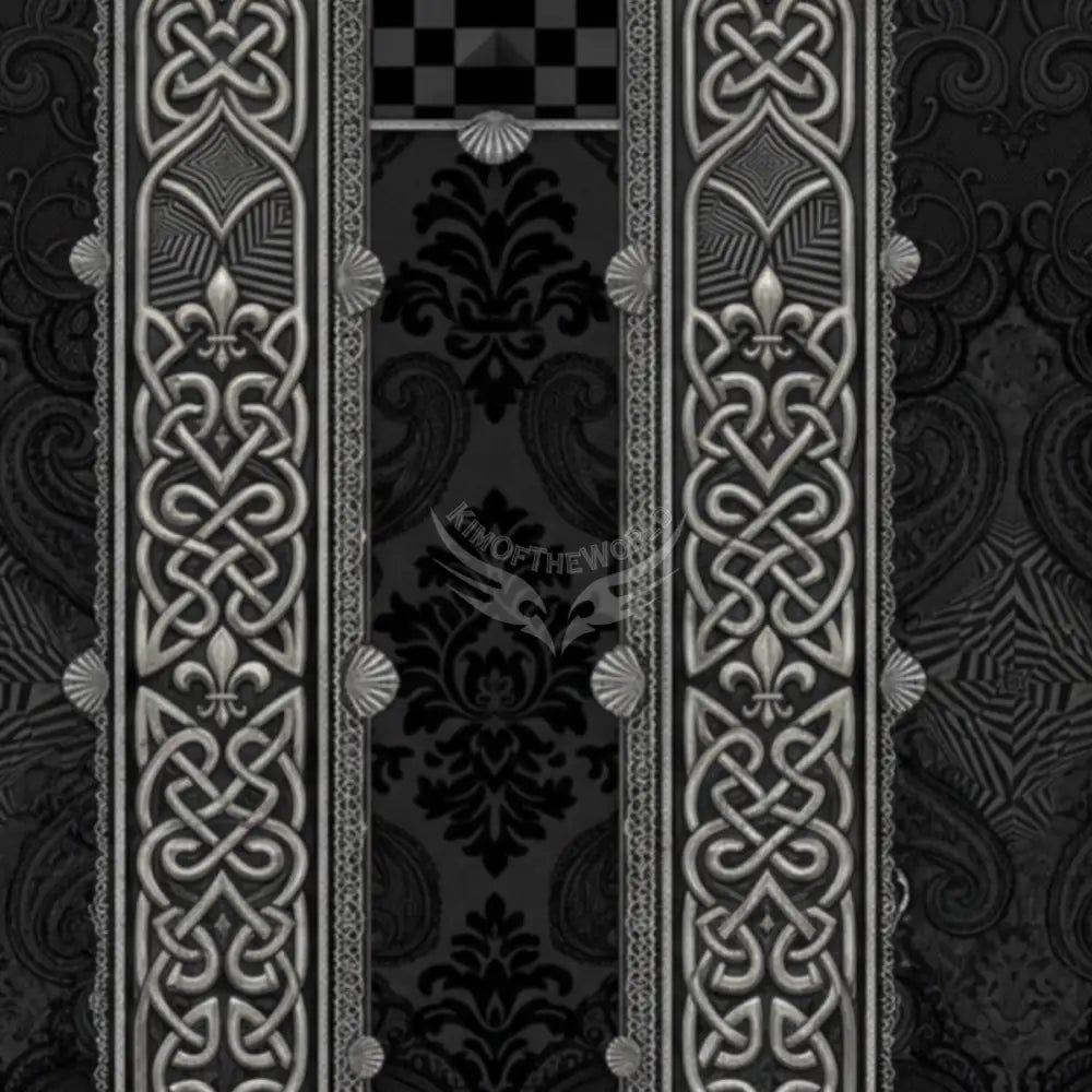 Giant Gothic Celtic Pewter Stripes Unpasted Mural Wallpaper 144’’x100’’ 144’’x100’’ Wall Coverings
