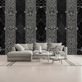 Giant Gothic Celtic Pewter Stripes Unpasted Mural Wallpaper 144’’x100’’ 144’’x100’’ Wall Coverings