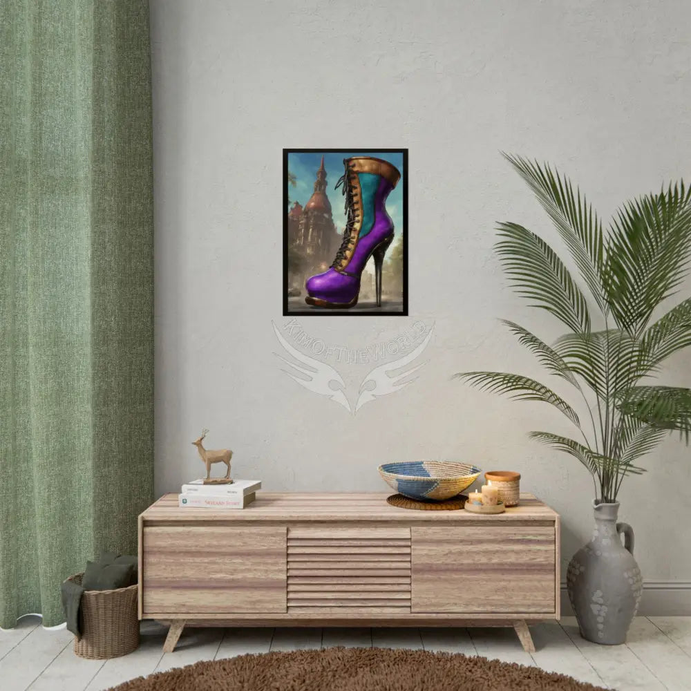 Giant Gothic High Heel Shoe - Clean Fetish Boot Feet Shoe High Heel Art Print Poster Poster