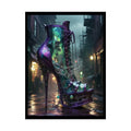 Giant High Heel Boots - Weird Boot Feet Shoe High Heel Art Print Poster 18″ x 24″ (Vertical) / Semi Glossy Poster