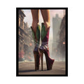 Giant High Heel Shoe - Clean Fetish Boot Feet Shoe High Heel Art Print Poster - Red 18″ x 24″ (Vertical) / Semi Glossy