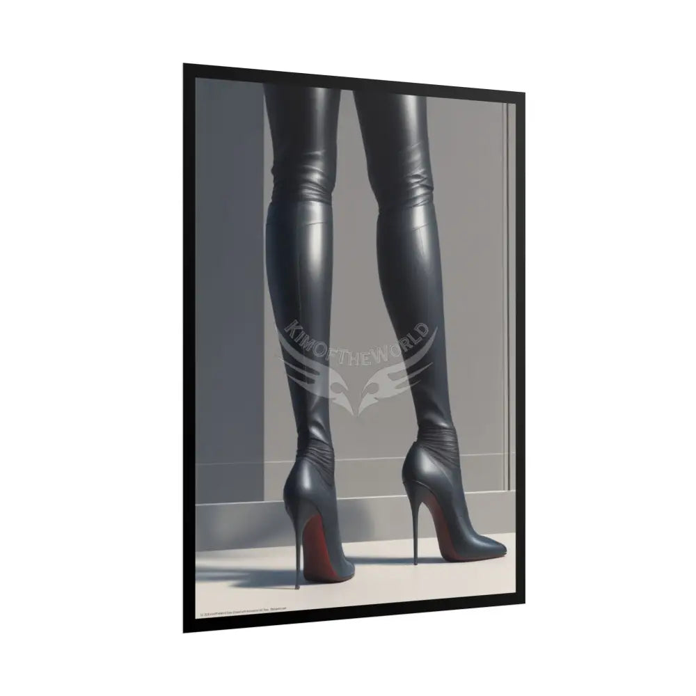 Giant High Heel Shoe - Iridescent Boot Feet Shoe High Heel Art Print Poster Poster