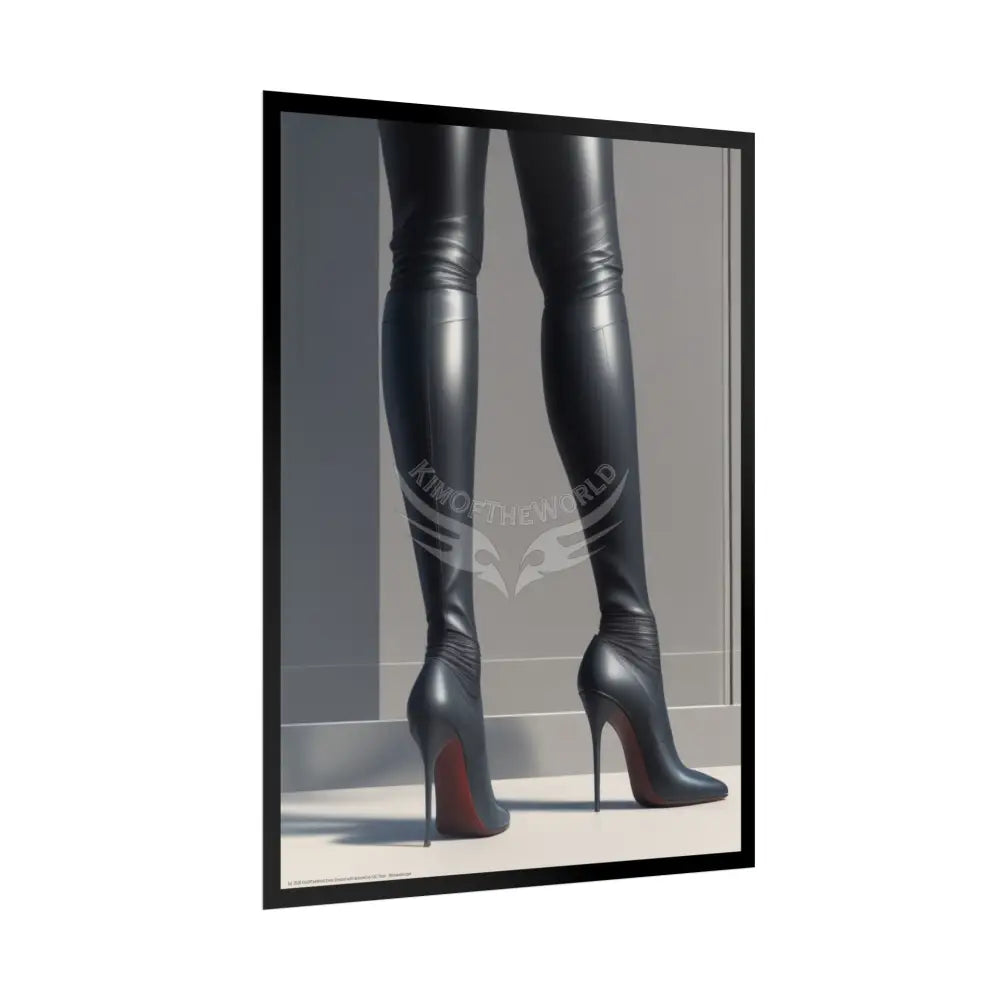 Giant High Heel Shoe - Iridescent Boot Feet Shoe High Heel Art Print Poster Poster