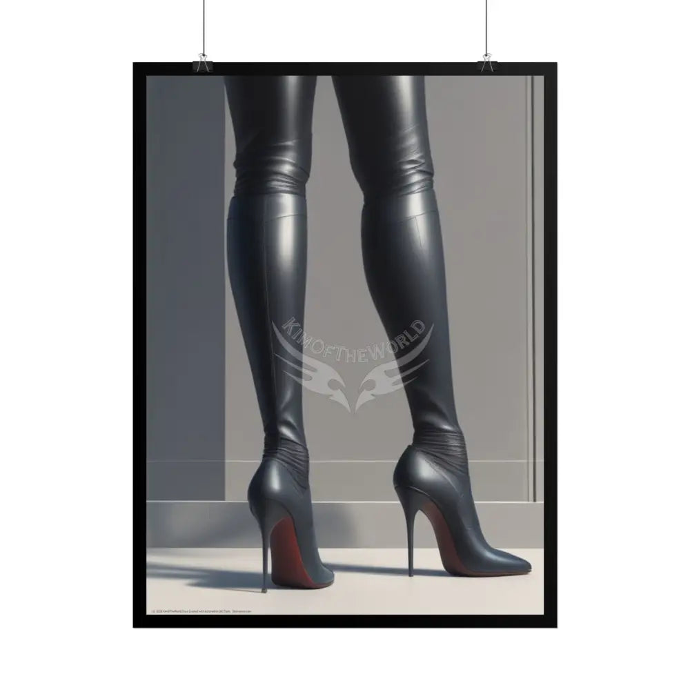 Giant High Heel Shoe - Iridescent Boot Feet Shoe High Heel Art Print Poster Poster