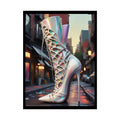 Giant Steampunk Boot - Weird Boot Feet Shoe High Heel Art Print Poster 18″ x 24″ (Vertical) / Semi Glossy Poster