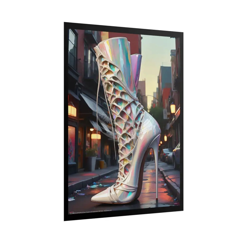 Giant Steampunk Boot - Weird Boot Feet Shoe High Heel Art Print Poster Poster