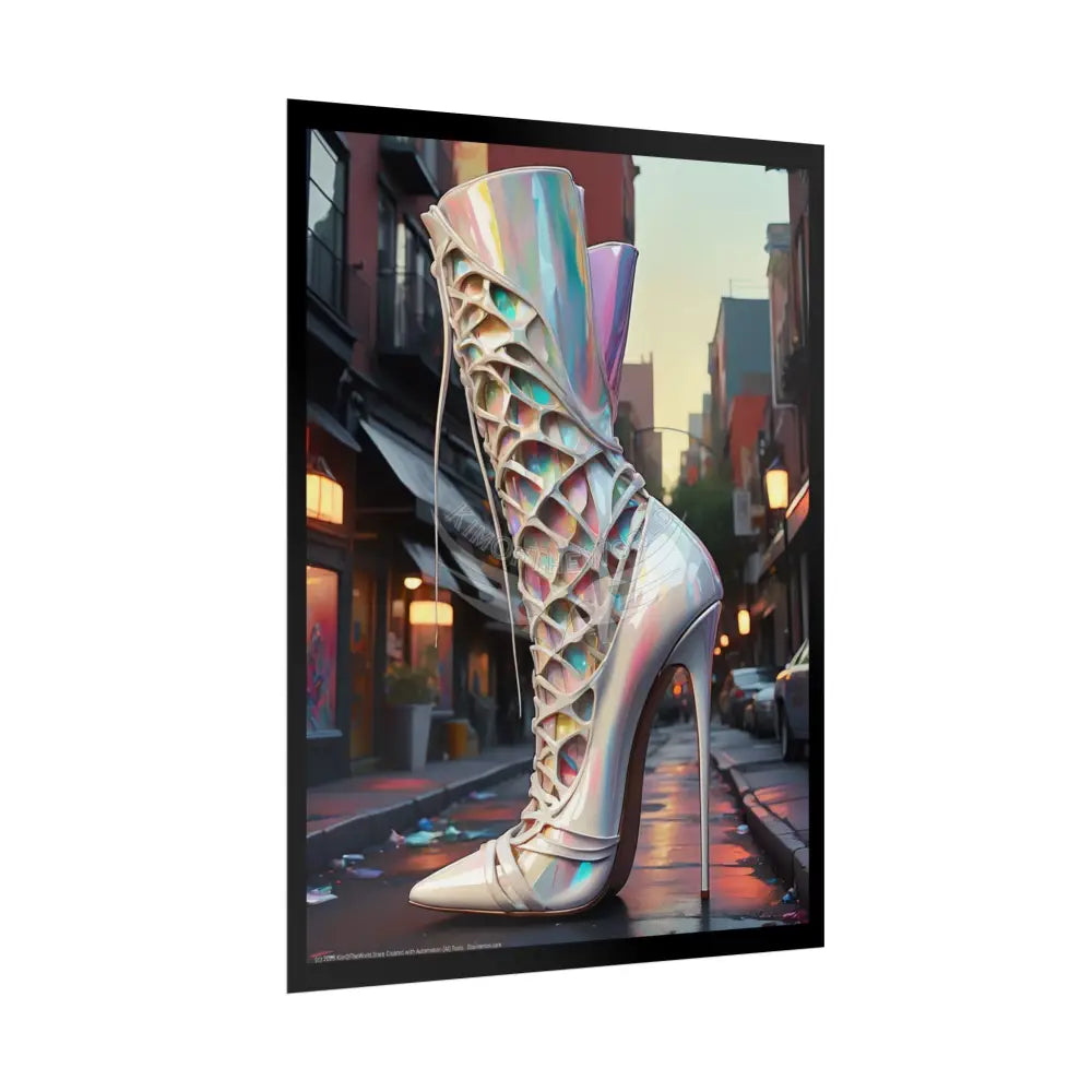 Giant Steampunk Boot - Weird Boot Feet Shoe High Heel Art Print Poster Poster