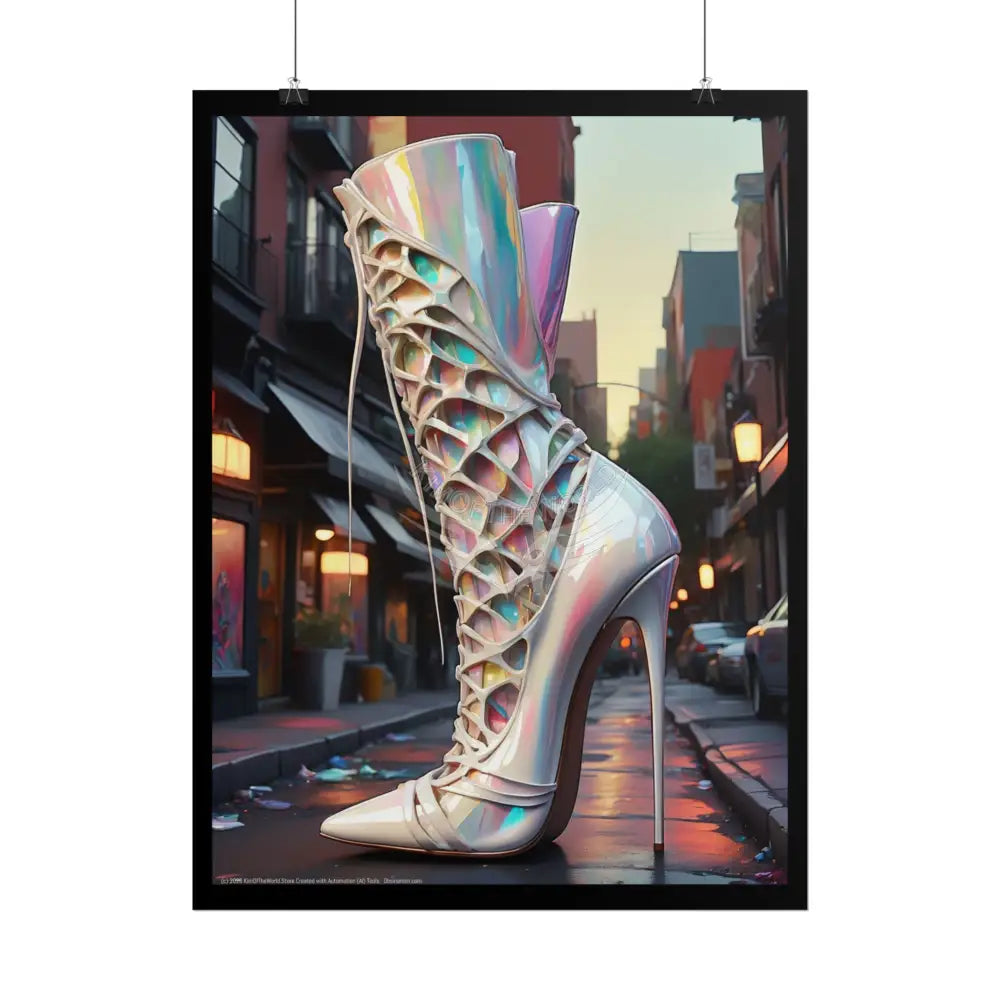 Giant Steampunk Boot - Weird Boot Feet Shoe High Heel Art Print Poster Poster