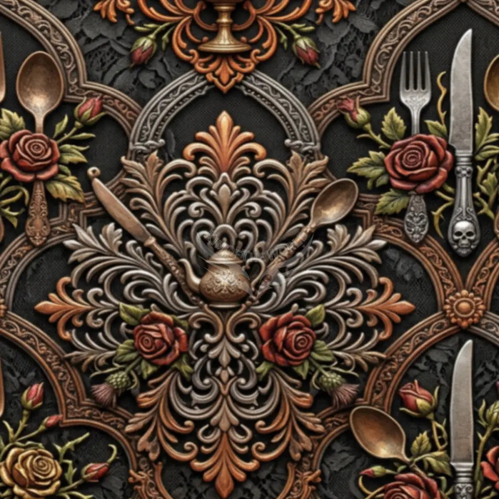 Giant Steampunk Kitchen Utensil Unpasted Mural Wallpaper 144’’x100’’ 144’’x100’’ Wall Coverings