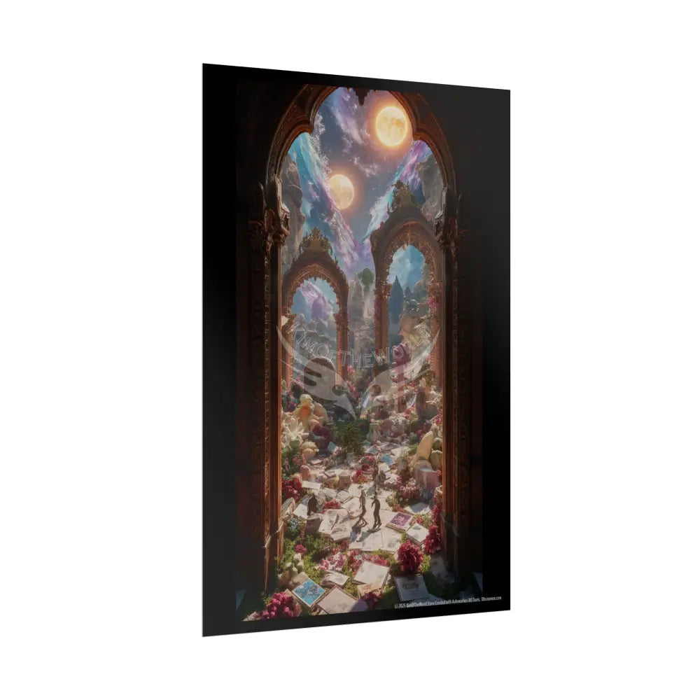 Giant Surreal Fantasy Archway Portal Poster — Dreamscape Ruins Rolled Art Print Poster