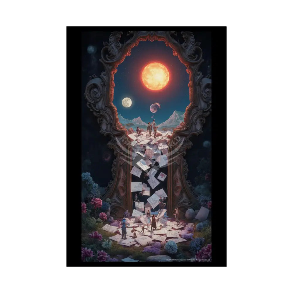 Giant Surreal Fantasy Archway Portal Poster — Dreamscape Ruins Rolled Art Print 20″ x 30″ (Vertical) / Semi Glossy