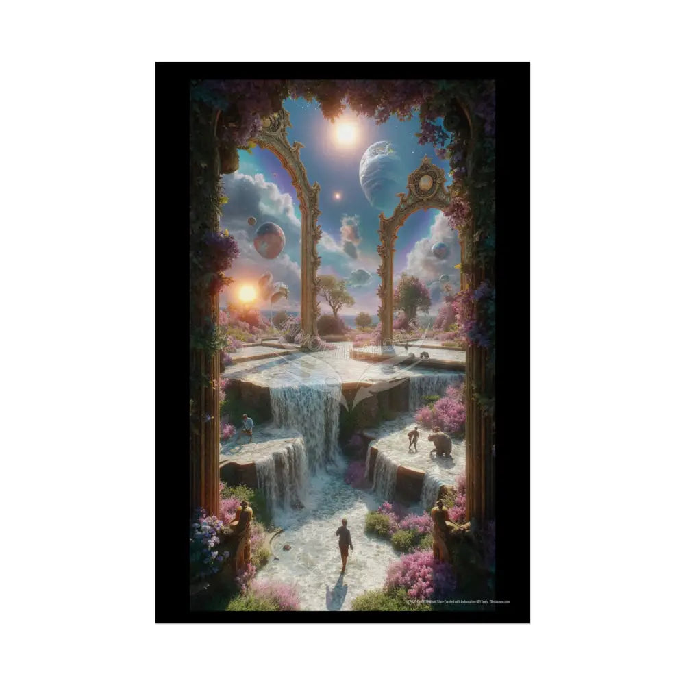Giant Surreal Fantasy Archway Portal Poster — Dreamscape Ruins Rolled Art Print 20″ x 30″ (Vertical) / Semi Glossy