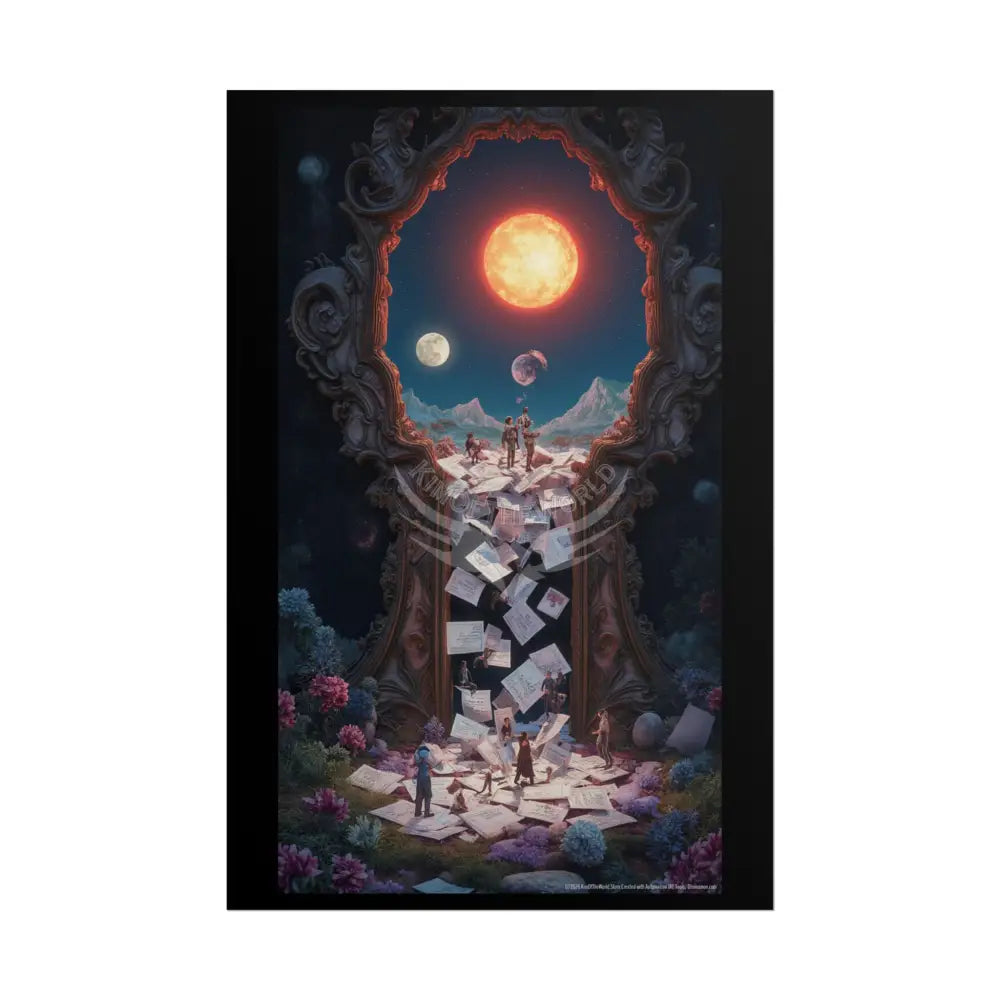 Giant Surreal Fantasy Archway Portal Poster — Dreamscape Ruins Rolled Art Print 24’’ x 36’’ (Vertical) / Matte Poster