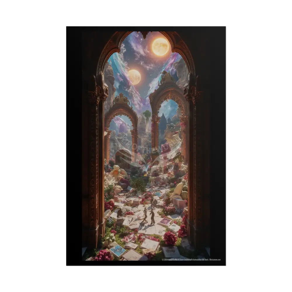 Giant Surreal Fantasy Archway Portal Poster — Dreamscape Ruins Rolled Art Print 24’’ x 36’’ (Vertical) / Matte Poster