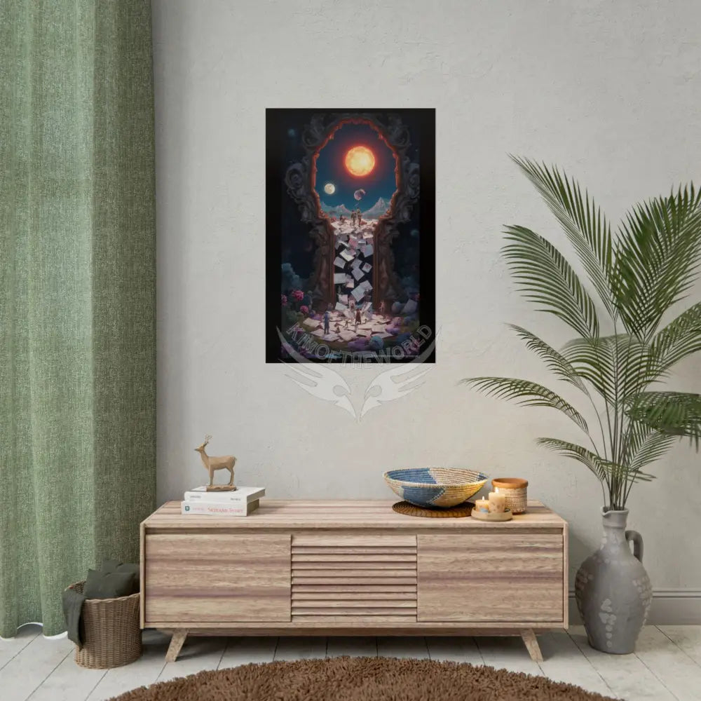 Giant Surreal Fantasy Archway Portal Poster — Dreamscape Ruins Rolled Art Print Poster