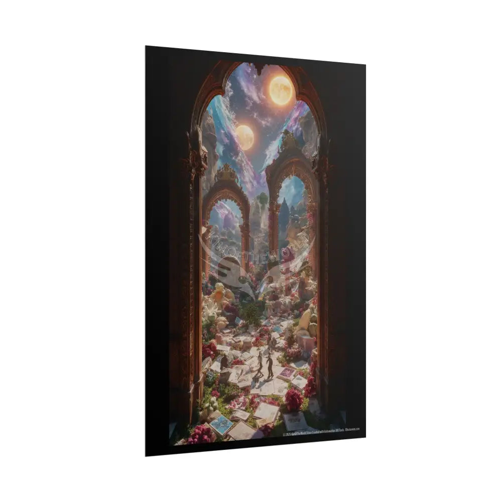Giant Surreal Fantasy Archway Portal Poster — Dreamscape Ruins Rolled Art Print Poster