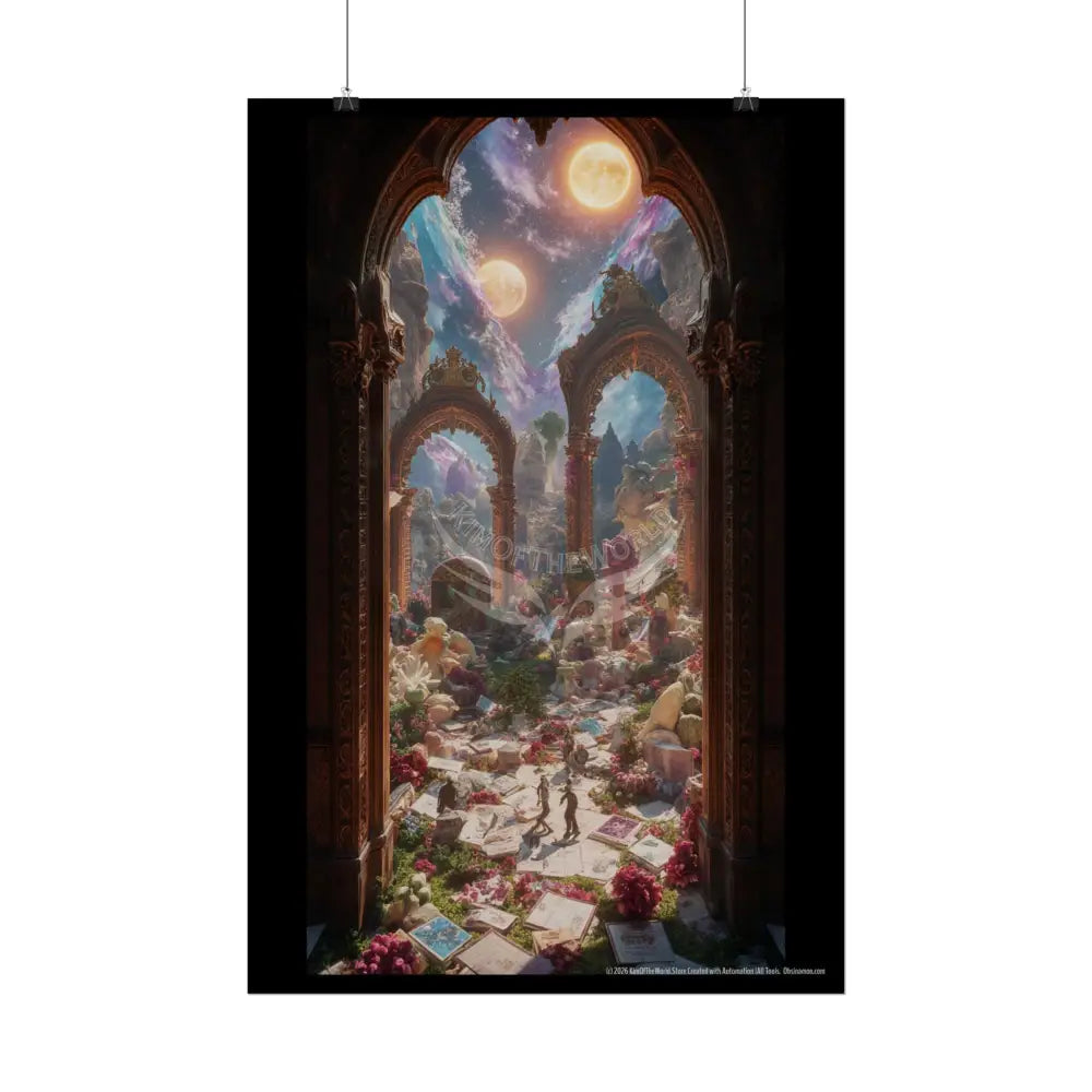 Giant Surreal Fantasy Archway Portal Poster — Dreamscape Ruins Rolled Art Print Poster