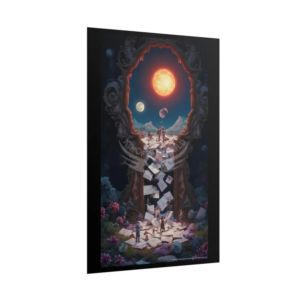 Giant Surreal Fantasy Archway Portal Poster — Dreamscape Ruins Rolled Art Print Poster