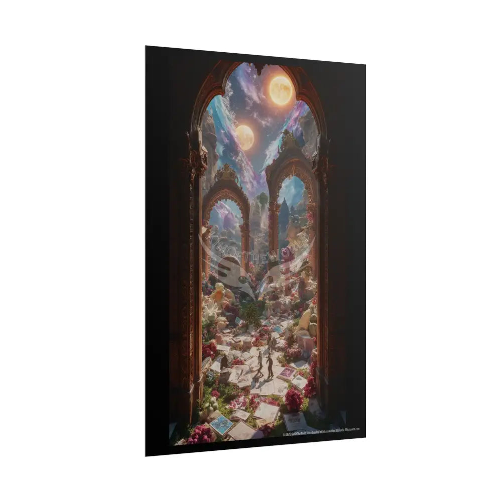 Giant Surreal Fantasy Archway Portal Poster — Dreamscape Ruins Rolled Art Print Poster