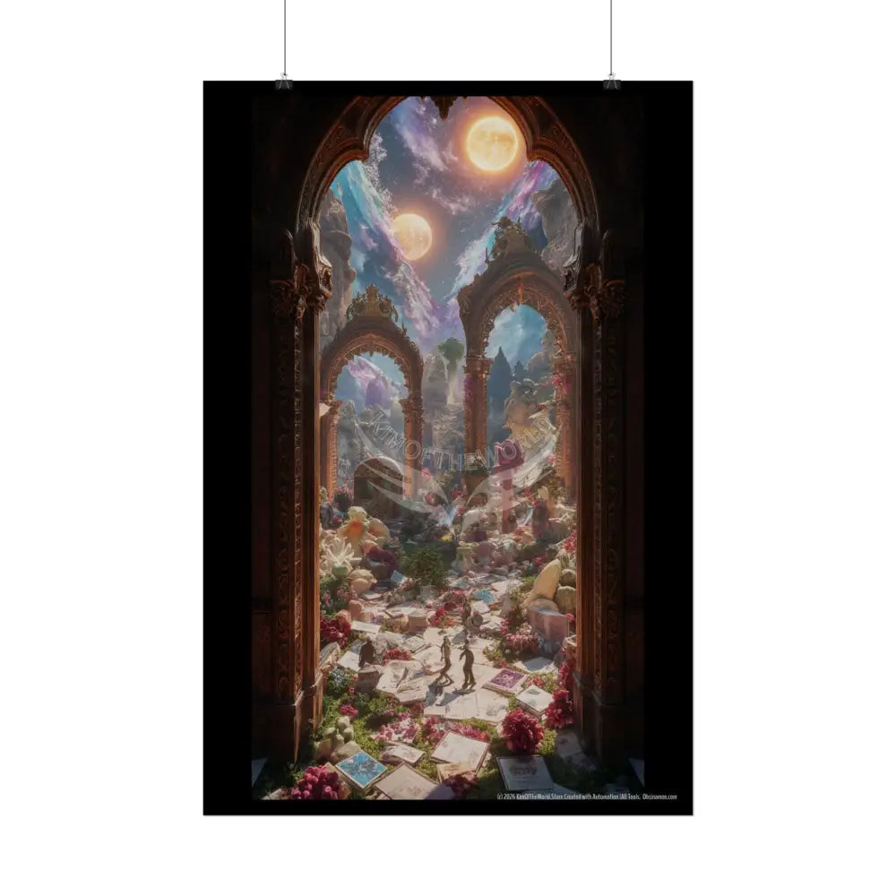 Giant Surreal Fantasy Archway Portal Poster — Dreamscape Ruins Rolled Art Print Poster