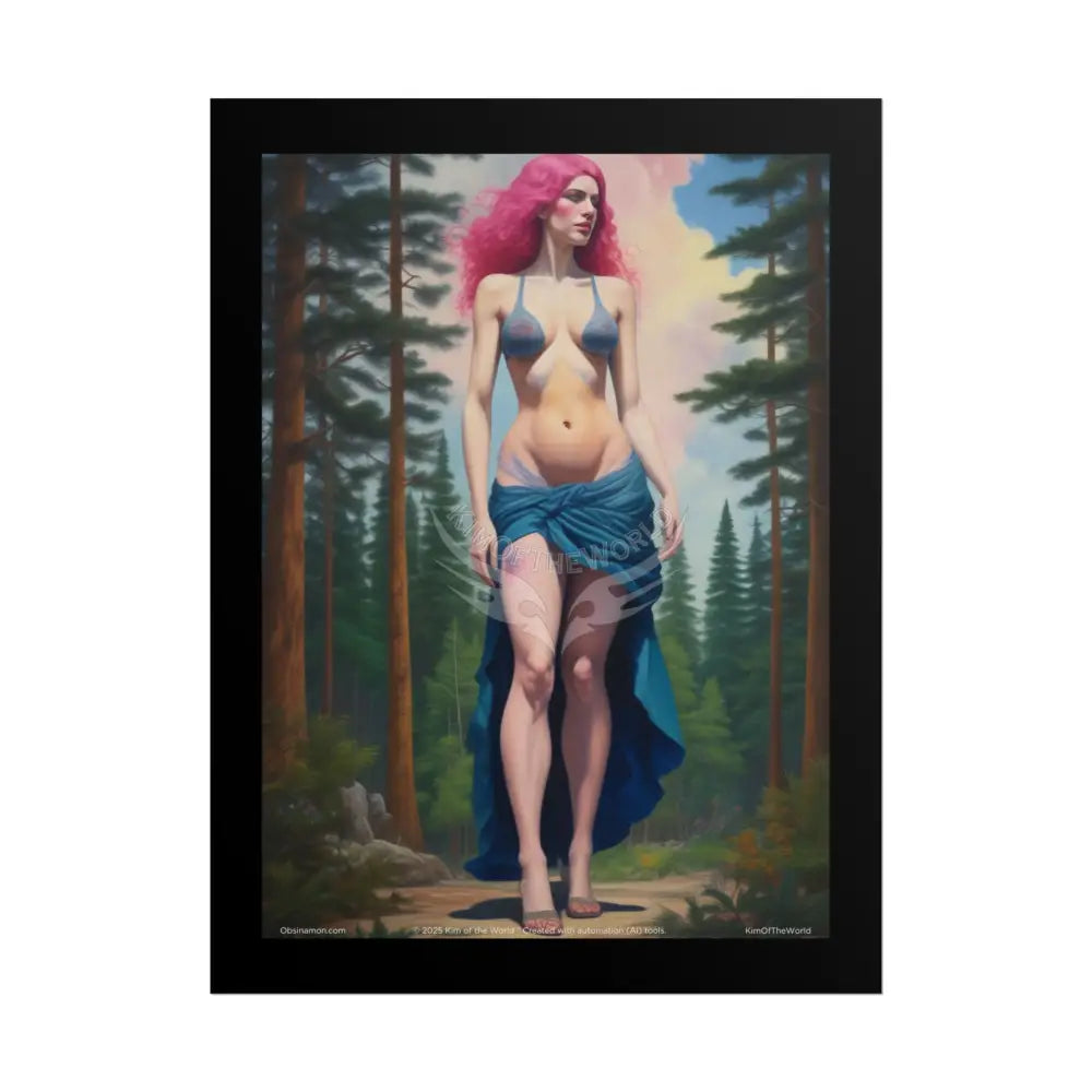 Giantess Wood Nymph Barefoot Forest Protector Art Print (Foot Lover Theme) 18″ x 24″ (Vertical) / Matte Poster