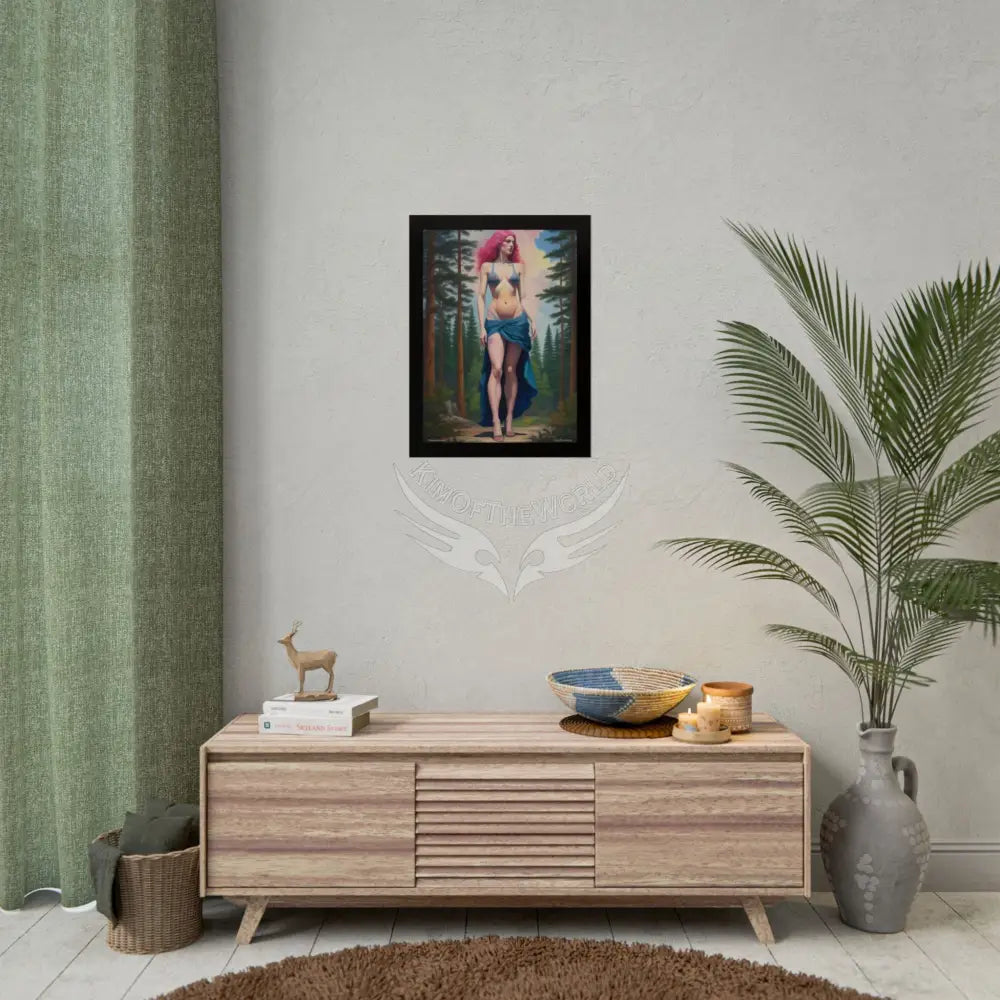 Giantess Wood Nymph Barefoot Forest Protector Art Print (Foot Lover Theme) Poster