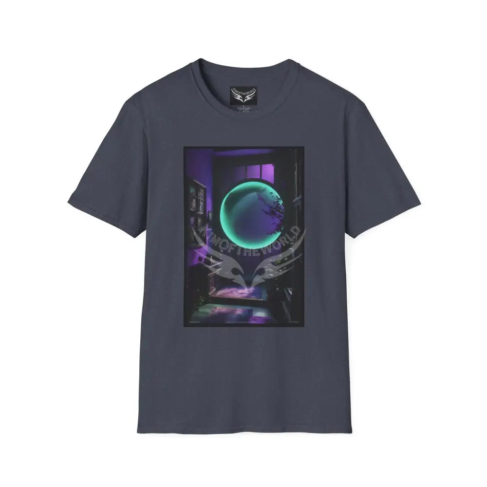 Glow Light Moon - Softstyle T-Shirt Heather Navy / XS T-Shirt