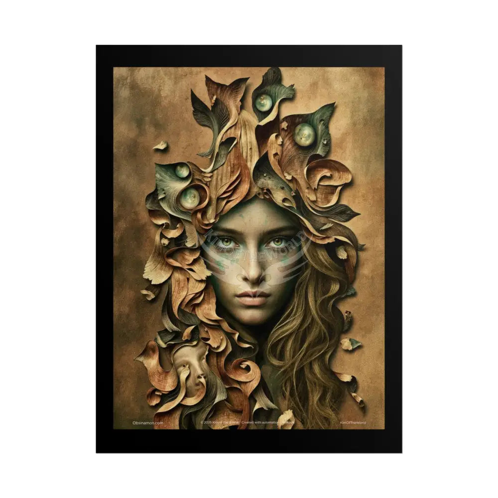 Gothic 3D Empowered Woman Surreal Wonderland Art Poster — 3D Dimensions of Inspiration Lady Portrait Rolled Print 18″ x