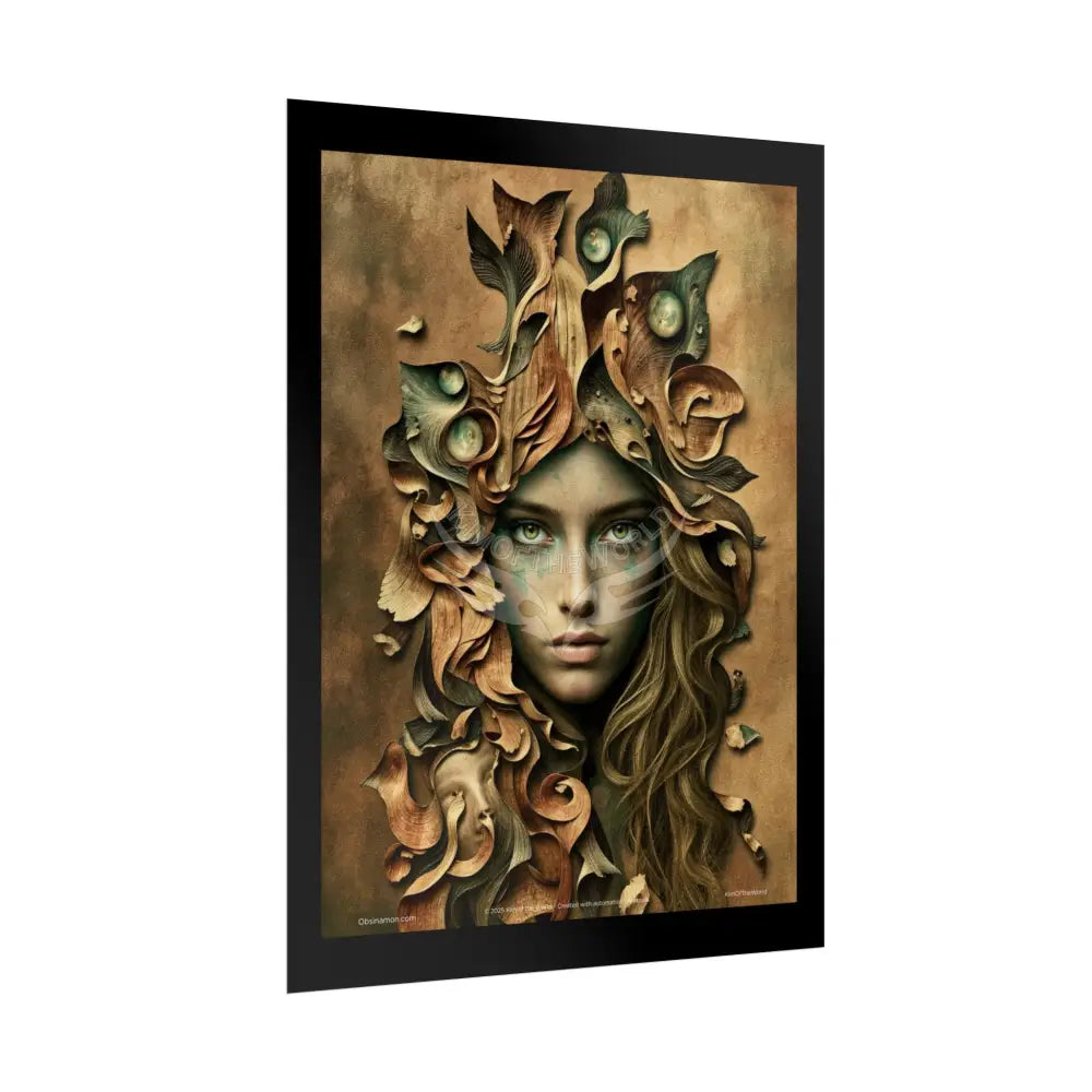 Gothic 3D Empowered Woman Surreal Wonderland Art Poster — 3D Dimensions of Inspiration Lady Portrait Rolled Print Poster