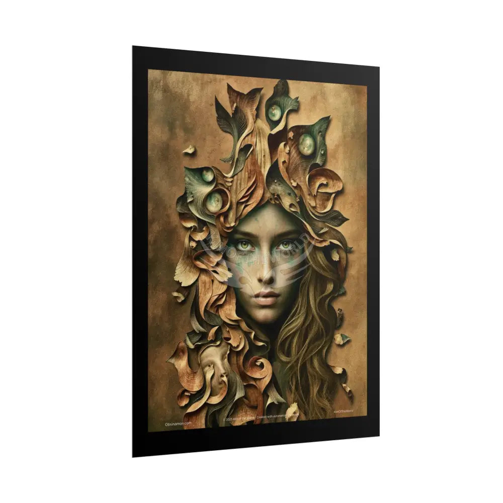 Gothic 3D Empowered Woman Surreal Wonderland Art Poster — 3D Dimensions of Inspiration Lady Portrait Rolled Print Poster