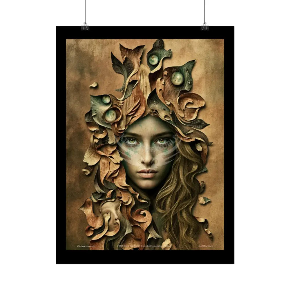 Gothic 3D Empowered Woman Surreal Wonderland Art Poster — 3D Dimensions of Inspiration Lady Portrait Rolled Print Poster