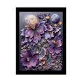 Gothic 3D Floral Moon Purple Surreal Wonderland Art Poster — 3D Dimensions of Inspiration Rolled Print 18″ x 24″