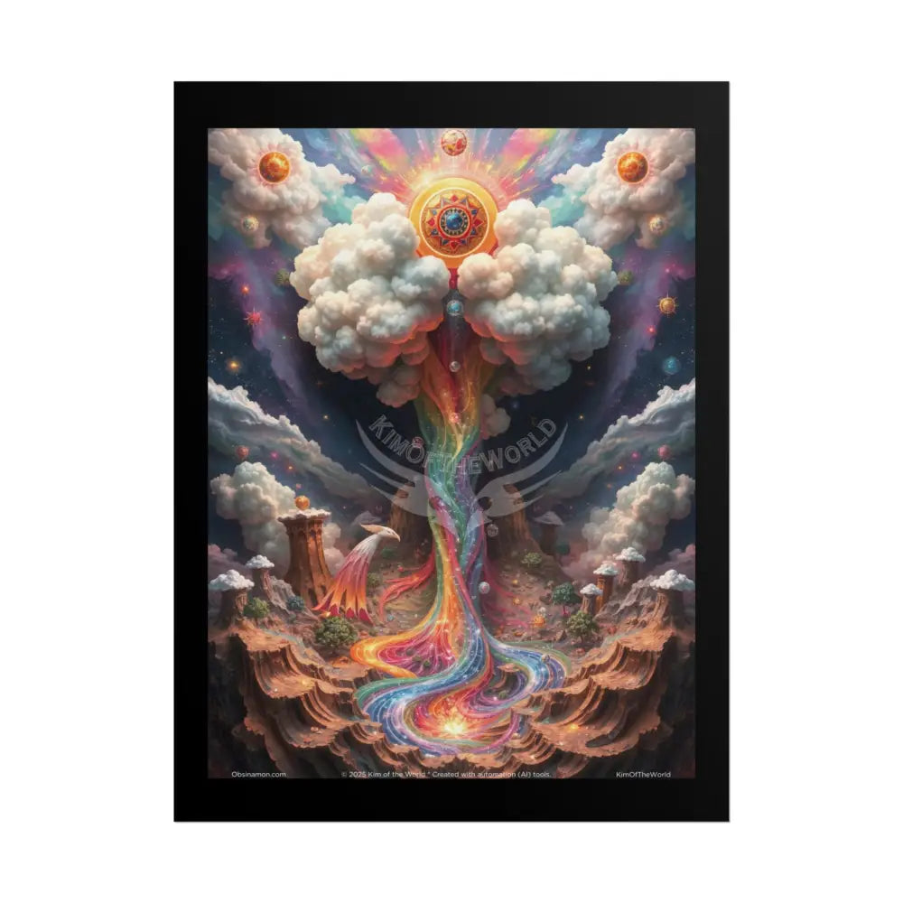 Gothic 3D Tornado Sword Rainbow Earth & Beyond Elements: Air Fire Water & Pop-Out Clouds Poster Set Individual Prints