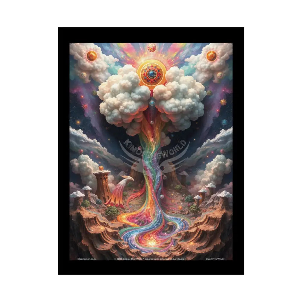 Gothic 3D Tornado Sword Rainbow Earth & Beyond Elements: Air Fire Water & Pop-Out Clouds Poster Set Individual Prints