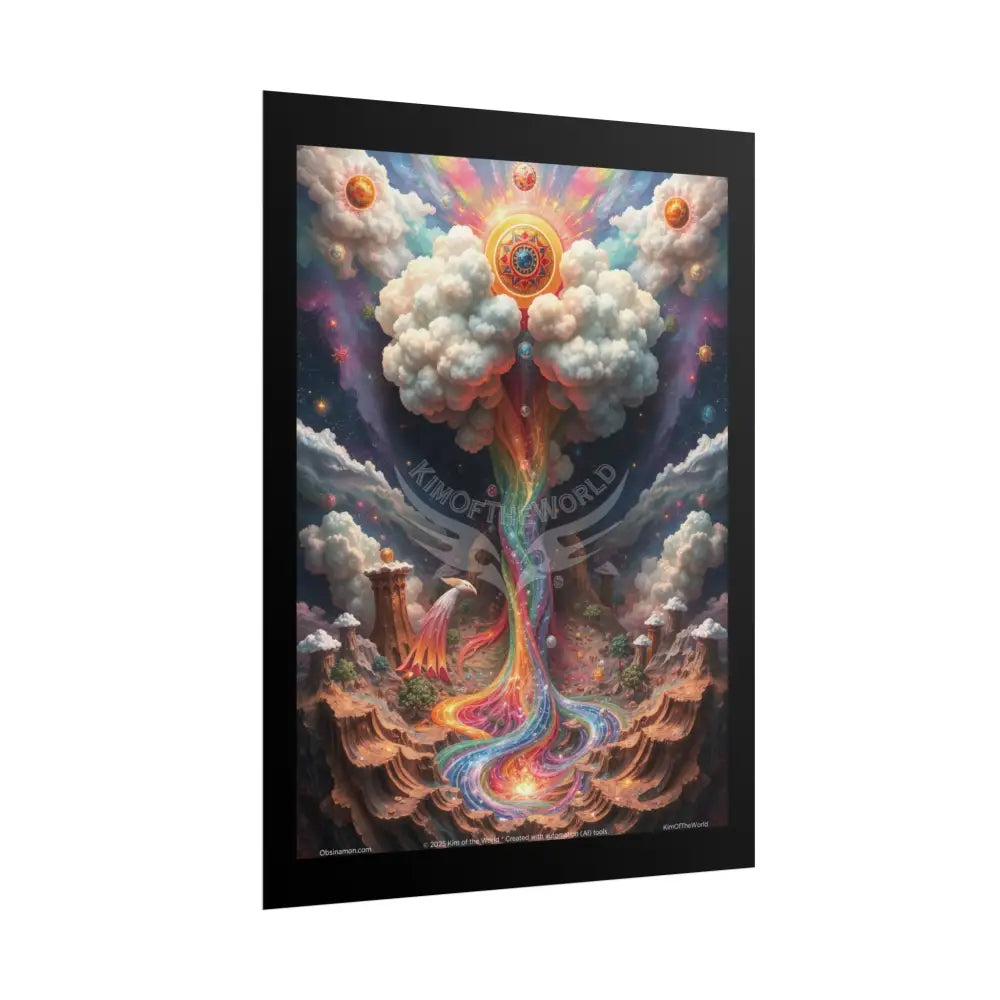Gothic 3D Tornado Sword Rainbow Earth & Beyond Elements: Air Fire Water & Pop-Out Clouds Poster Set Individual Prints