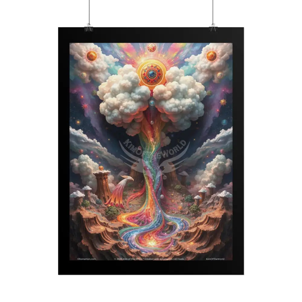 Gothic 3D Tornado Sword Rainbow Earth & Beyond Elements: Air Fire Water & Pop-Out Clouds Poster Set Individual Prints