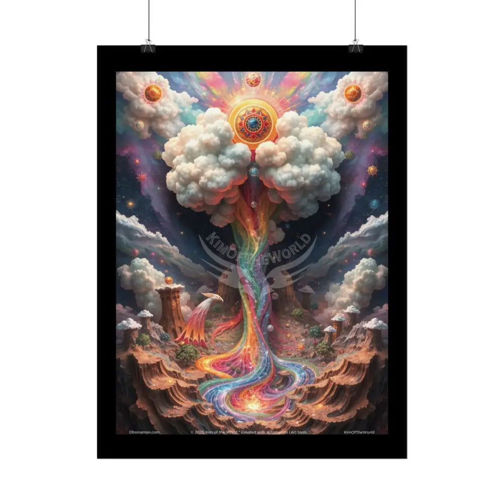Gothic 3D Tornado Sword Rainbow Earth & Beyond Elements: Air Fire Water & Pop-Out Clouds Poster Set Individual Prints