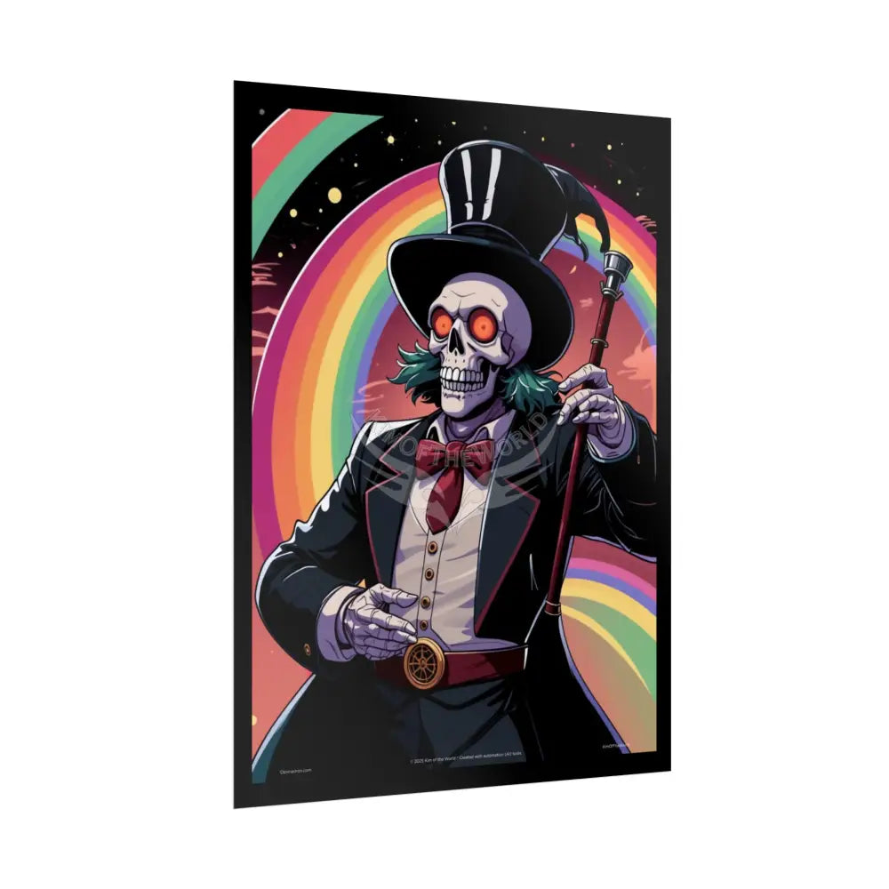 Gothic Cartoon Skull Skeleton Character Sci Fi Comedy Horror - Wall Art Posters Poster