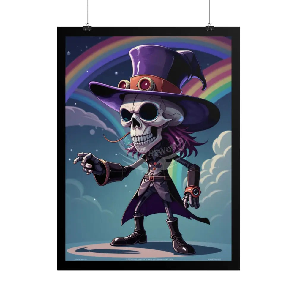 Gothic Cartoon Skull Skeleton Character Sci Fi Comedy Horror - Wall Art Posters Poster
