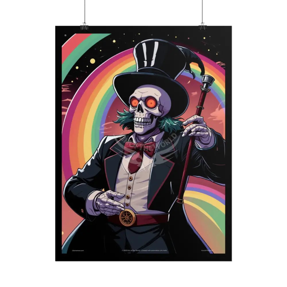 Gothic Cartoon Skull Skeleton Character Sci Fi Comedy Horror - Wall Art Posters Poster