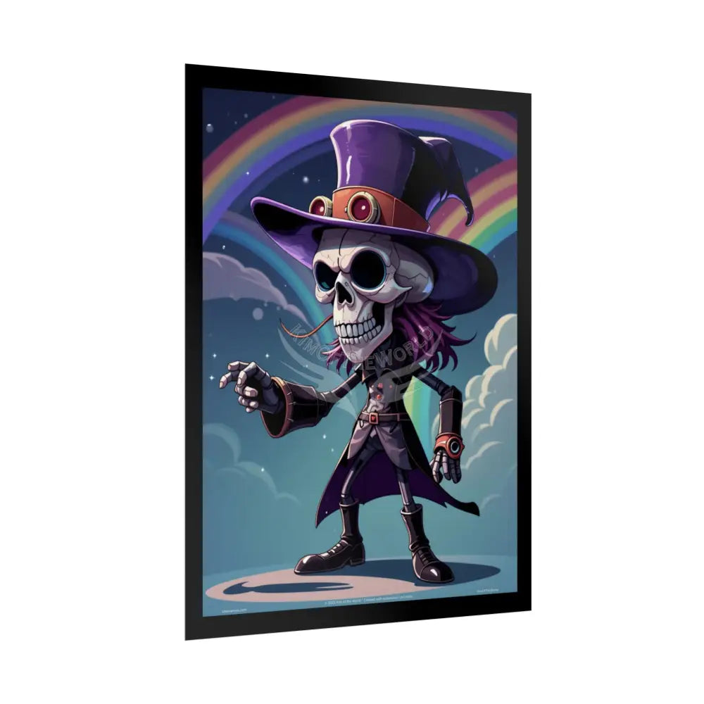 Gothic Cartoon Skull Skeleton Character Sci Fi Comedy Horror - Wall Art Posters Poster