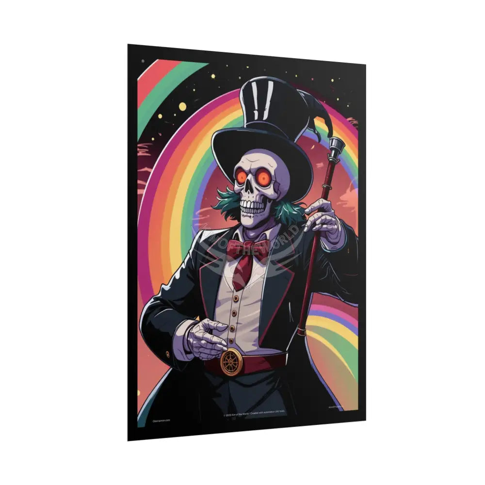 Gothic Cartoon Skull Skeleton Character Sci Fi Comedy Horror - Wall Art Posters Poster