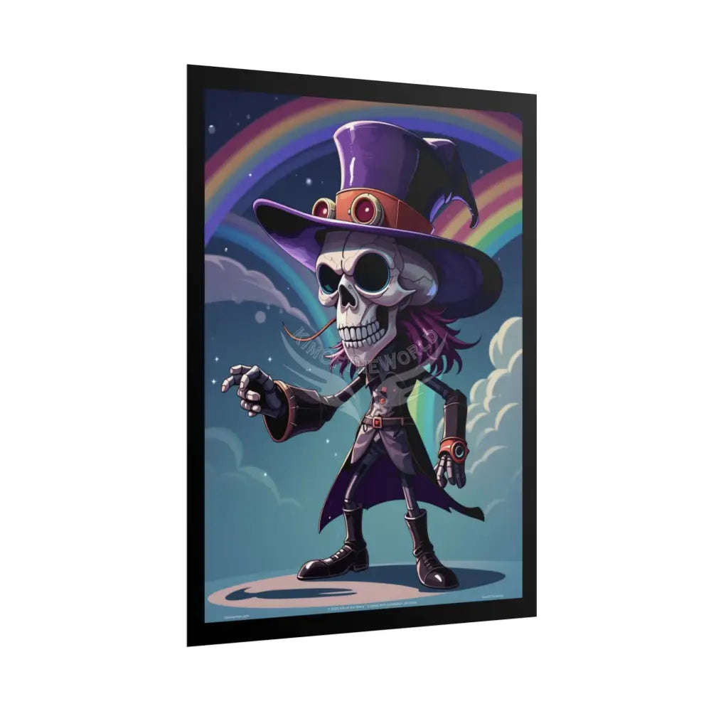 Gothic Cartoon Skull Skeleton Character Sci Fi Comedy Horror - Wall Art Posters Poster