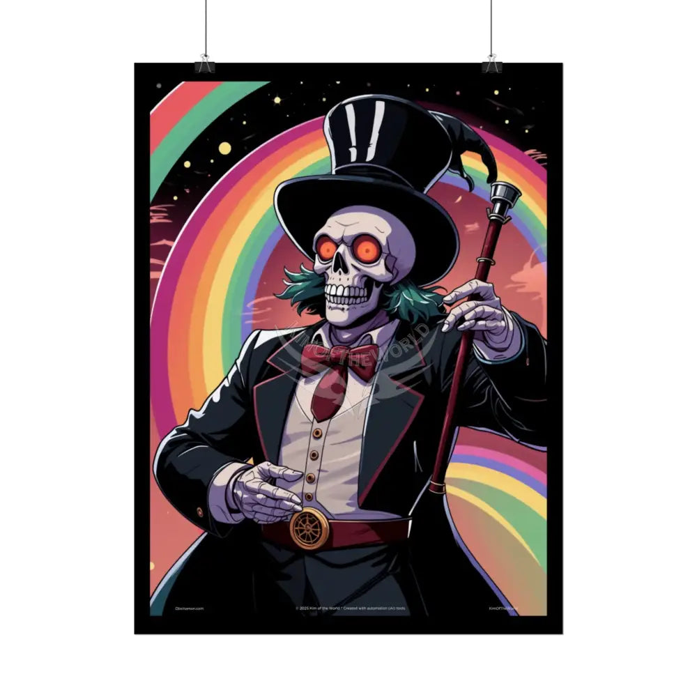 Gothic Cartoon Skull Skeleton Character Sci Fi Comedy Horror - Wall Art Posters Poster