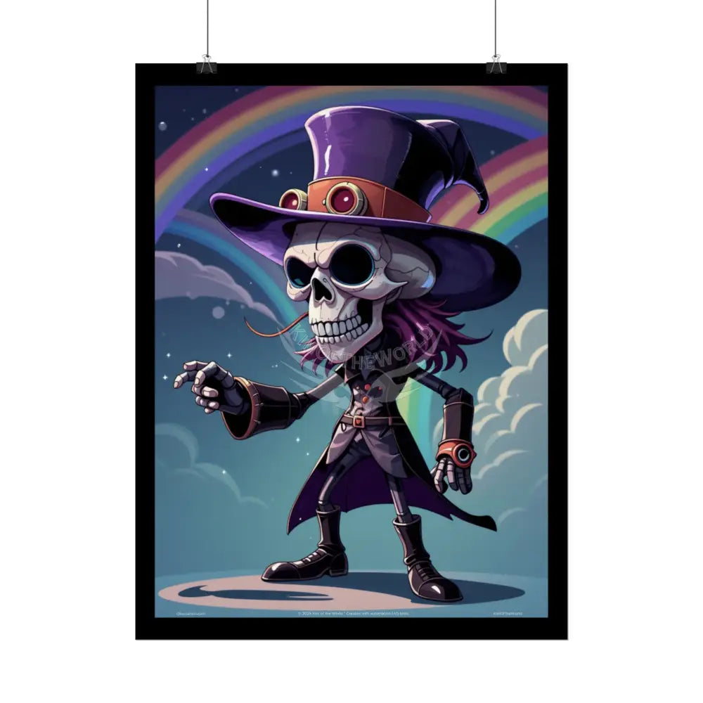 Gothic Cartoon Skull Skeleton Character Sci Fi Comedy Horror - Wall Art Posters Poster